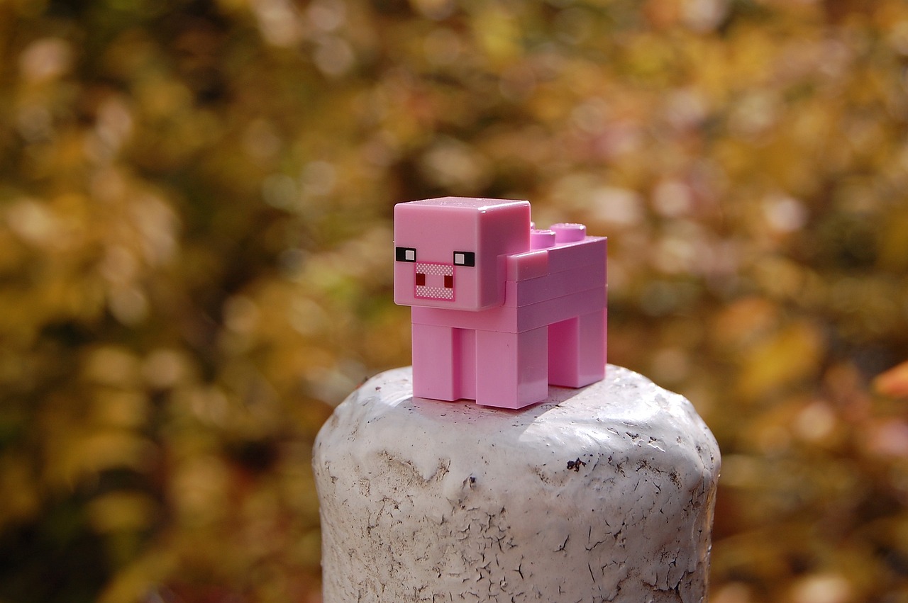 Malé prasátko z minecraftu.